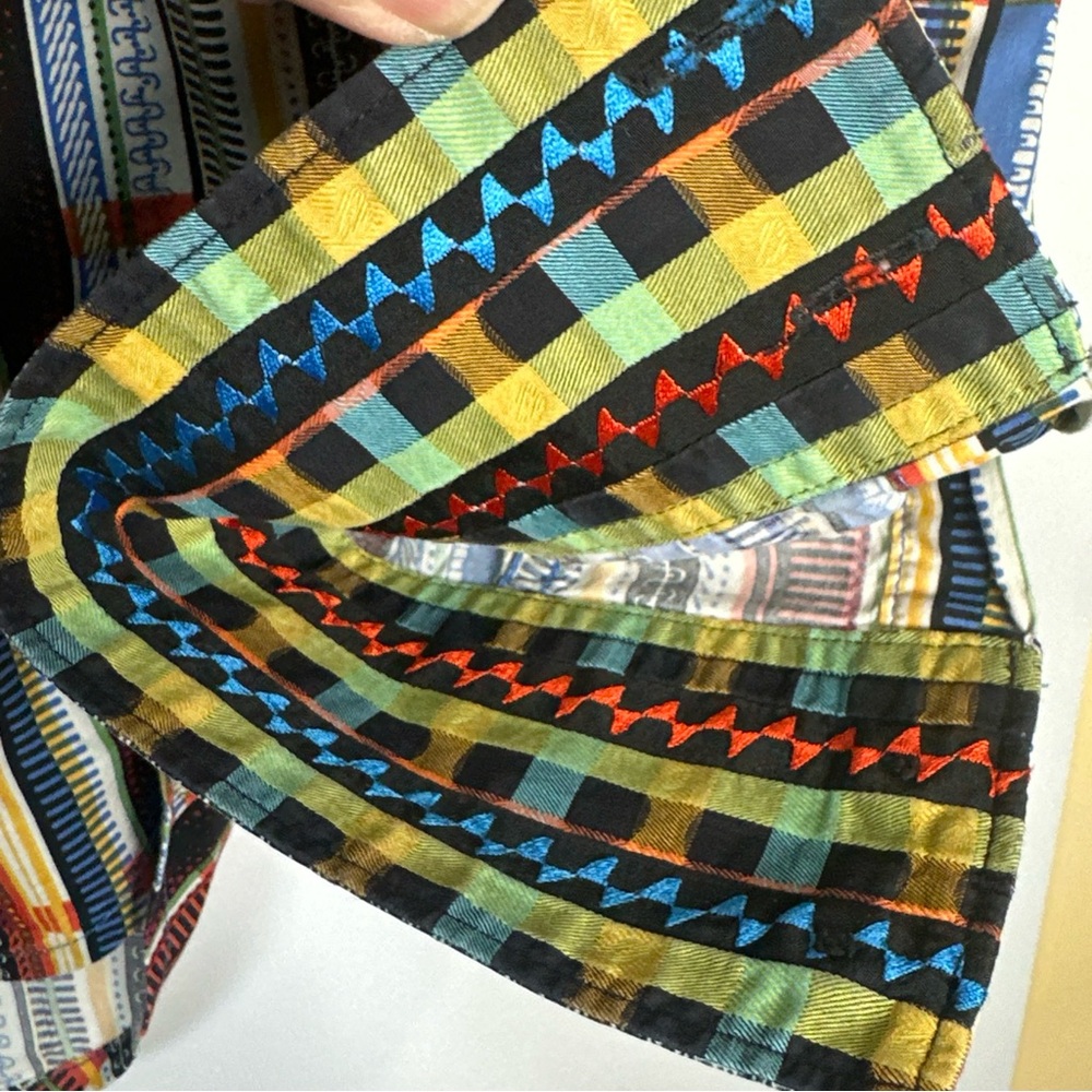 Robert Graham Blue and Red Plaid Men's Shirt - Picture 5 of 13